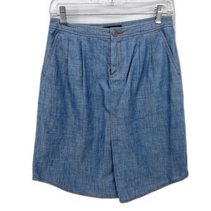 Banana Republic Chambray Casual 100% Cotton Skirt Versatile Cabin Core Size 0